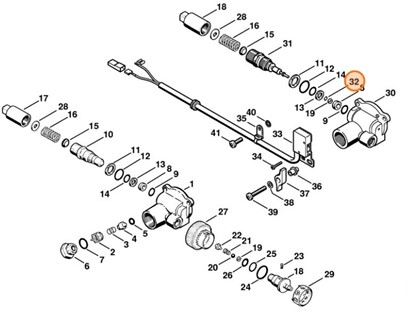 Okrągły pierścień uszczelniający 2,9x1,78, Stihl 96459513133