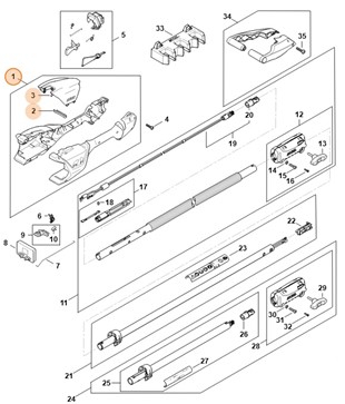 Korpus rękojeści, Stihl LA027901000