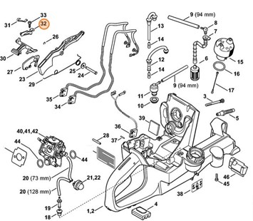 Łożysko / wspornik, Stihl 42241824400