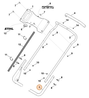 Dolna część uchwytu kierującego, Stihl 63787802805