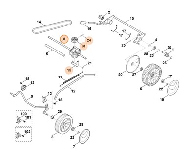 Zestaw przekładni, Stihl 63500071001