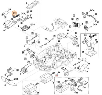 Przewód taśmowy (moduł elektroniczny - płytka drukowana GPS/GPRS), Stihl 63094400361