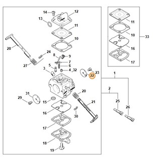 Przysłona głównej przepustnicy, Stihl 11301213302