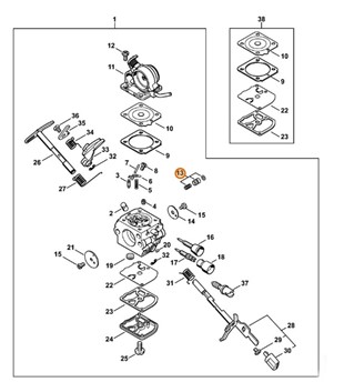 Zestaw tłoka pompy, Stihl 11391209700