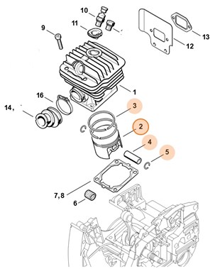 Tłok Ø 52 mm, Stihl 11280302009