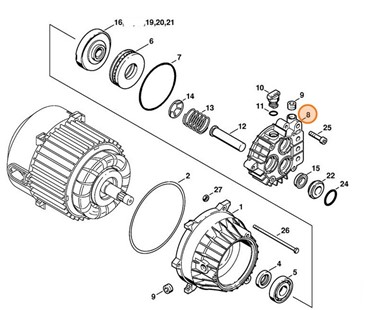 Korpus pompy, Stihl 4719 701 0500