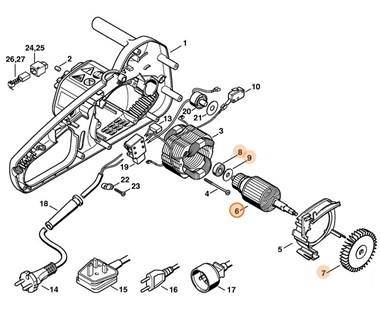 Wirnik 230 V/240 V, Stihl 12086001005