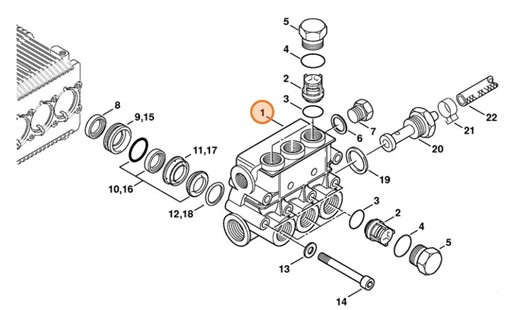 Blok zaworowy, Stihl 47707004600
