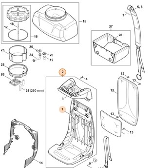 Nośna płyta barkowa, Stihl 42447003803