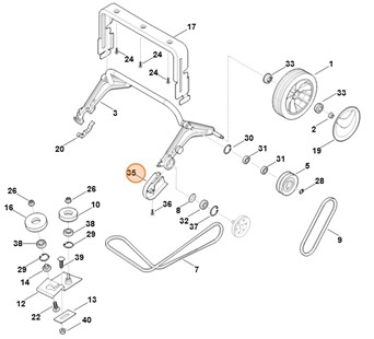 Osłona paska klinowego, Stihl 62907041600