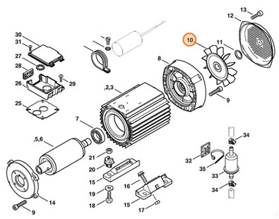 Koło łopatkowe wentylatora, Stihl 47716073000