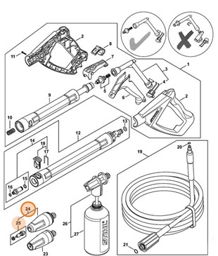 Dysza rotacyjna Ø 1,04 mm, Stihl 49505001605