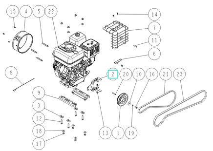 Uchwyt paska klinowego (biały), Orec 80-1614-561-21 