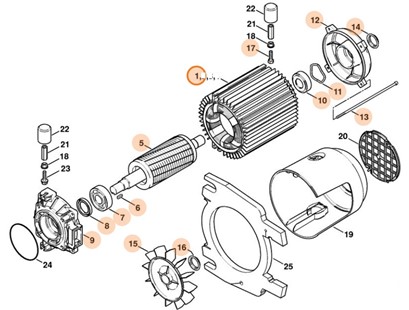 Silnik elektryczny 230 V/240 V/50 Hz, Stihl 47576000200