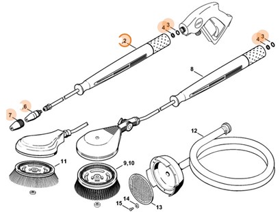 Dysza rotacyjna 055, Stihl 49255001600