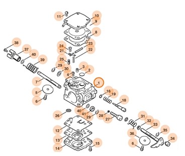 Gaźnik HS-275B, Stihl 42211200651