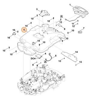 Górna część obudowy, Stihl 63097011005