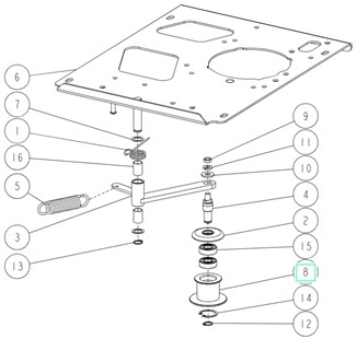 Koło napinające ostrze, Orec 83-1483-782-10 