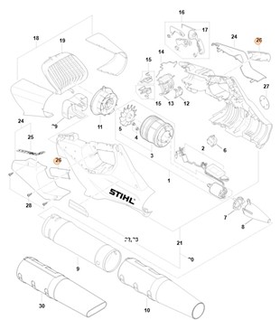Okładzina uchwytu, Stihl BA027900600