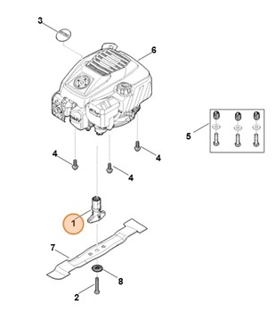 Tuleja noża, Stihl 00007025015 00007025017