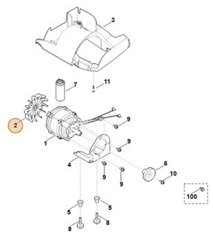Wirnik wentylatora LEO, Stihl 62906073000