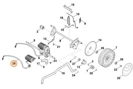 Zestaw naprawczy motoreduktora, Stihl 63380071890