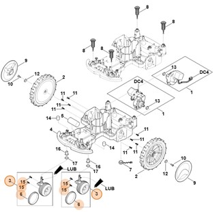 Koło kompl., Stihl 63017000411