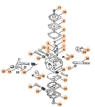 Gaźnik C1S-S3H, Stihl 41191200602