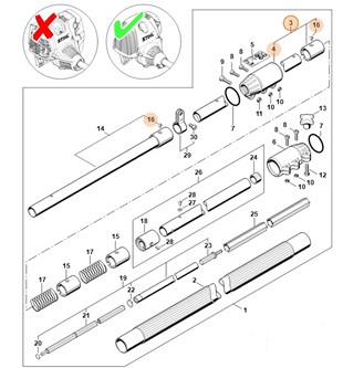 łożysko / wspornik, Stihl 41387403201