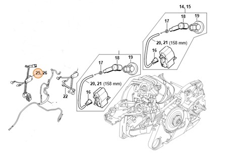 Wiązka kabli, Stihl 11414403003