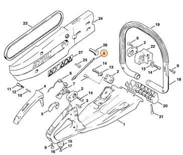 Cięgno sterowania główną przepustnicą, Stihl 42011801101