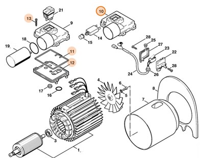 Obudowa przełącznika, Stihl 47344301101