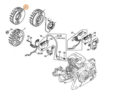 Koło zamachowe, Stihl 11434001200