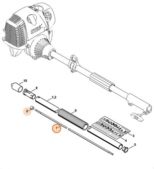 Wałek napędowy, Stihl 41407103225