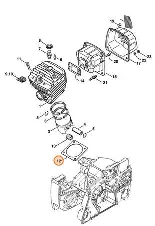 Uszczelka cylindra, Stihl 11240292310