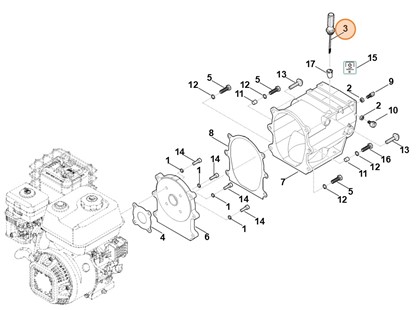 Miarka poziomu oleju, Stihl 62510209200