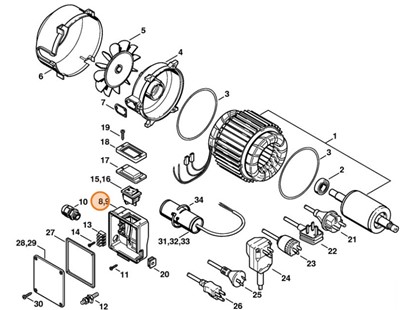 Obudowa przełącznika, Stihl 47194321000