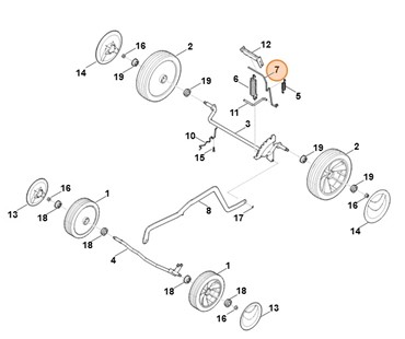 Dźwignia, Stihl 63387036700