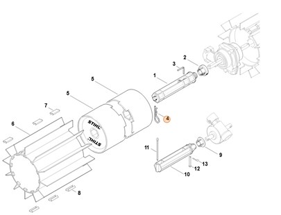 Wtyczka sprężynująca 4, Stihl 93400030320