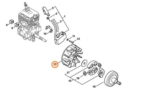 Koło zamachowe, Stihl 41444001203