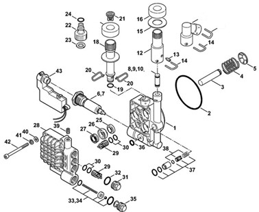 Zestaw tłoka, Stihl 47657607050
