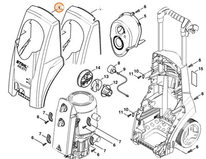 Pokrywa RE 271, Stihl 47577062100