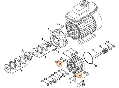 Pierścień uszczelniający 17x23x7, Stihl 96368161837