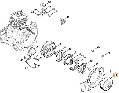 Bęben sprzęgłowy, Stihl 41161602900