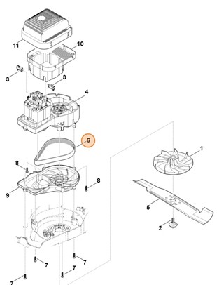 Pasek klinowy, Stihl 63387042100
