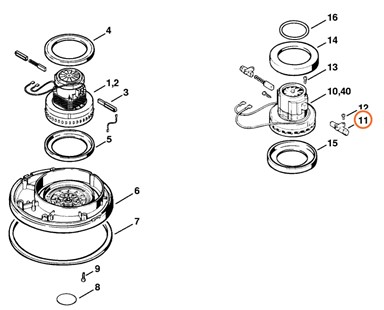 Zestaw szczotek węglowych, 47096002701