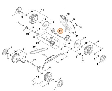 Oś, Stihl WA227002410