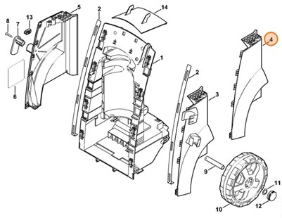 Osłona lewa, Stihl 47697905100