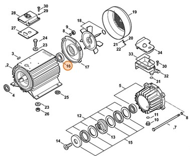 Łożysko toczne 6306-2Z-C3, Stihl 95030038532