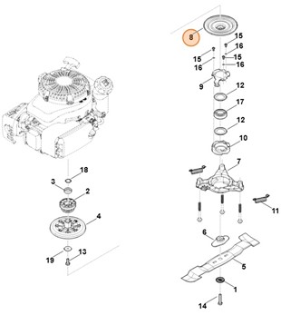 Bęben sprzęgła, część dolna, Stihl 63781602905
